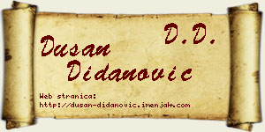Dušan Didanović vizit kartica
